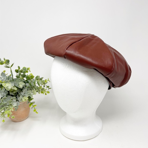 Entré Parlee Mahagony Brown Beret Cap Hat - Picture 1 of 8